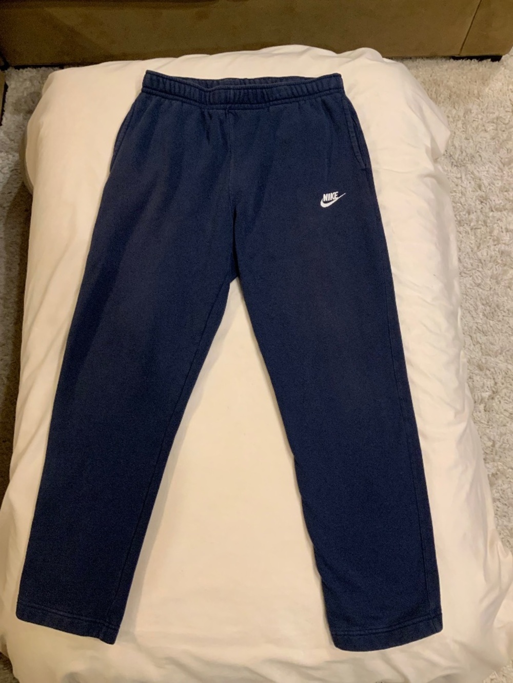 Nike Blue Straight leg joggers L Sweatpants Sporty Americana